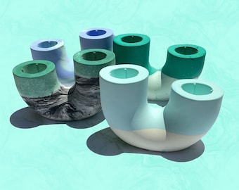 Abstract Candle Holders - Tapered Candle Holders - Dopamine Decor, Maximalist Decor
