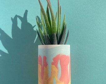 Colorful Mini Plant Pot - Pen Cup, Make Up Brush Holder - Dopamine Decor, Maximalist Decor