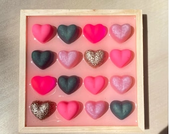 Peach Heart Wall Art  - 3D Pop Art Wall Decor - Maximalist Decor, Dopamine Decor