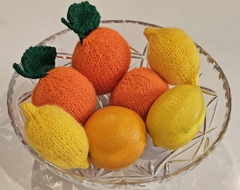 Padrão de tricô de laranja e limão (download em PDF)