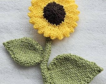 Girassol de malha - PDF Padrão de tricô de girassol