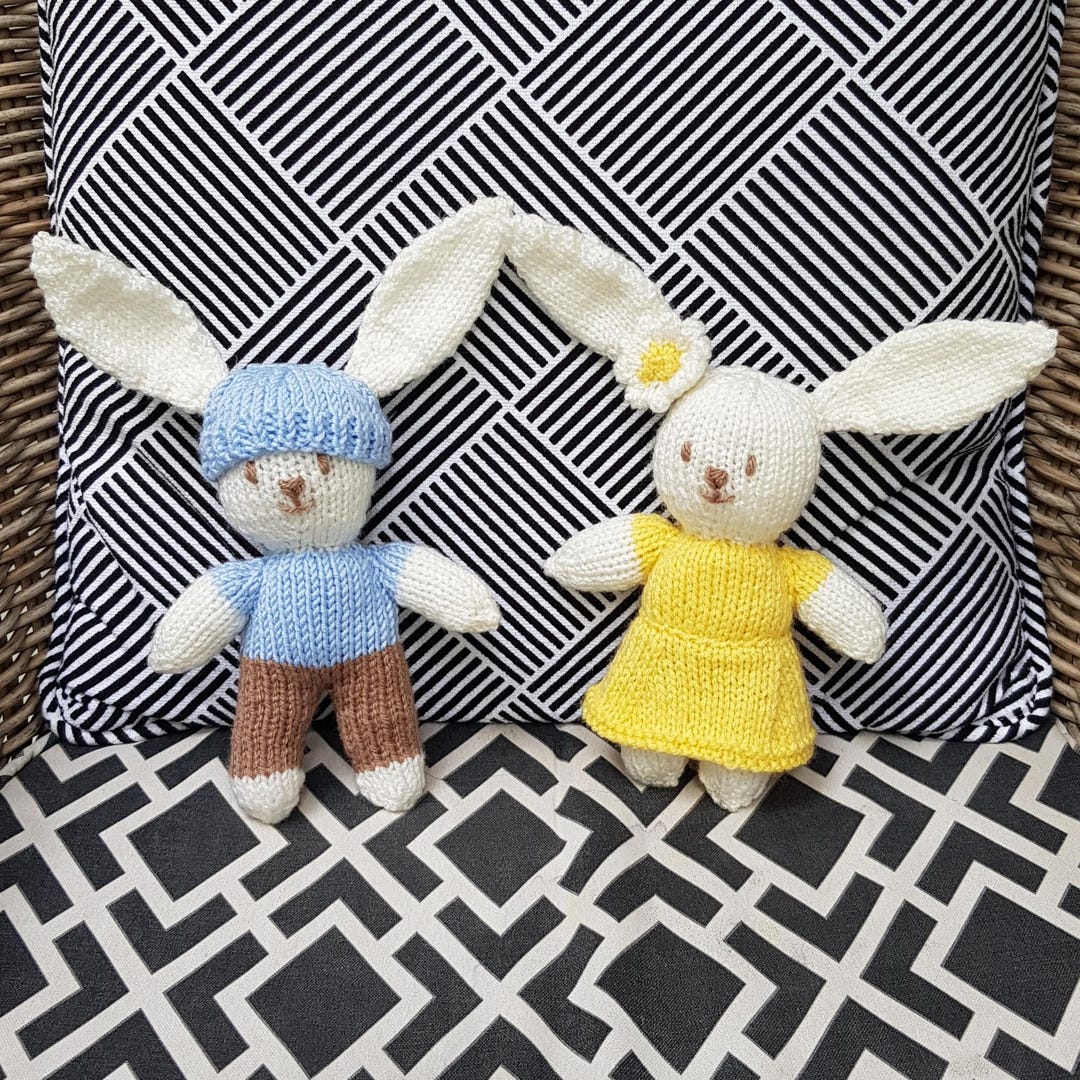 Knitted Bunny Rabbits - PDF Bunny Rabbit Knitting Pattern - Etsy