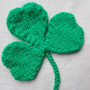 Knitted Shamrock - PDF Shamrock Knitting Pattern