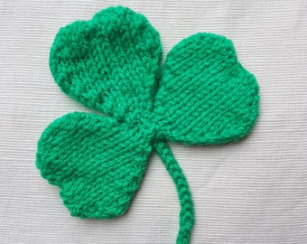 Knitted Shamrock - PDF Shamrock Knitting Pattern