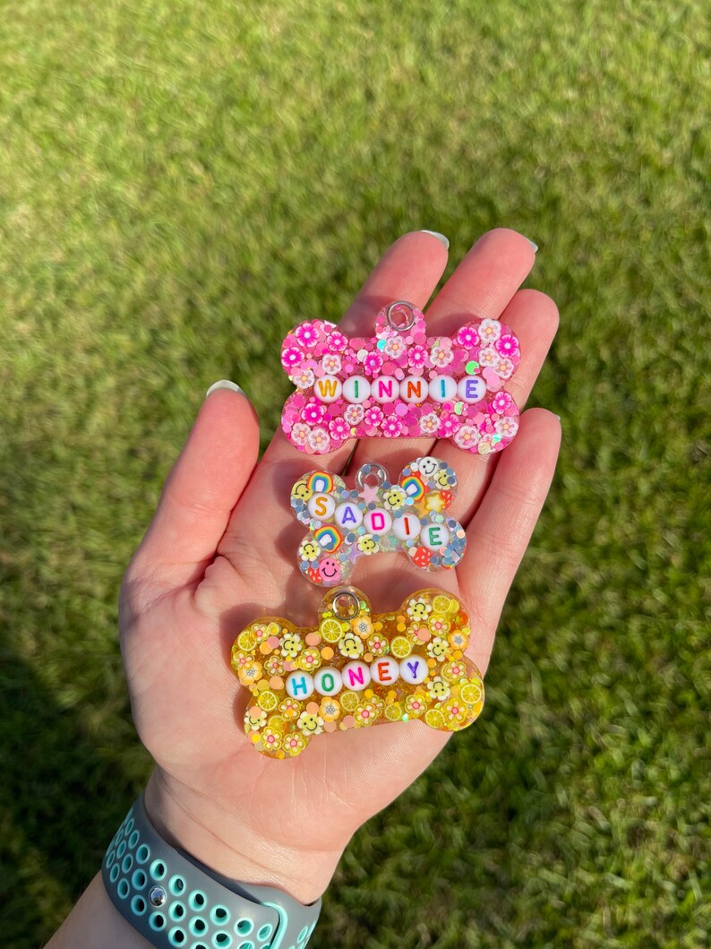 Personalized Resin Pet Tags Dog Tag Cat Tag Resin Dog Tags Etsy