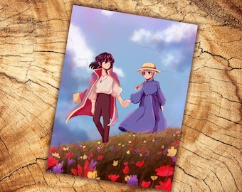 Mini impressão de Howl e Sophie
