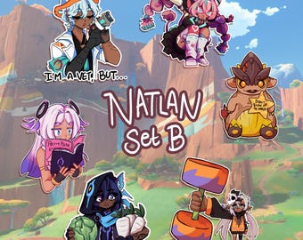 Adesivos de memes Natlan (Conjunto B)