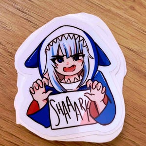 Shaarrk Gawr Gura Vinyl Sticker