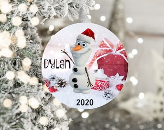 Disney Frozen Olaf Snowman Christmas Tree Ornament Glittery Details Holiday Gift 