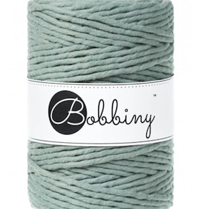 5mm Laurel Single Twist Bobbiny Macrame Cord, Fiber Art Rope, 108 Yards, Recycled