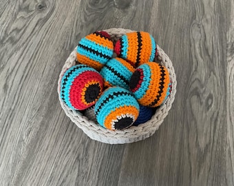 Crochet Hacky Sack,Foot Bag,Stress Ball, Crochet Bocce Ball,Juggling Bean Bags, Hacky Sack,Outdoor Game, Outdoor Party Favors