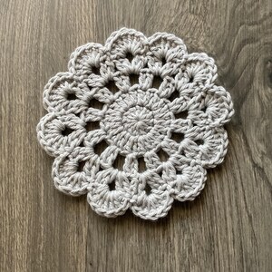 Coasters, Cotton Crochet Coasters, Flower Coasters