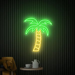 Palm Tree Neon Sign, Palm Tree Wall Decor, Custom Palm Tree Logo Sign, Home Wall Decor, Personalized Gifts Neon Sign For Clubs Neon