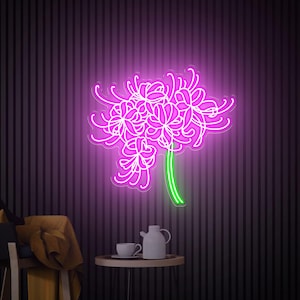 Equinox Flower Neon Sign, Flower Neon Sign, Neon Wall Art, Flower Shop Decor, Custom Flower Neon Sign