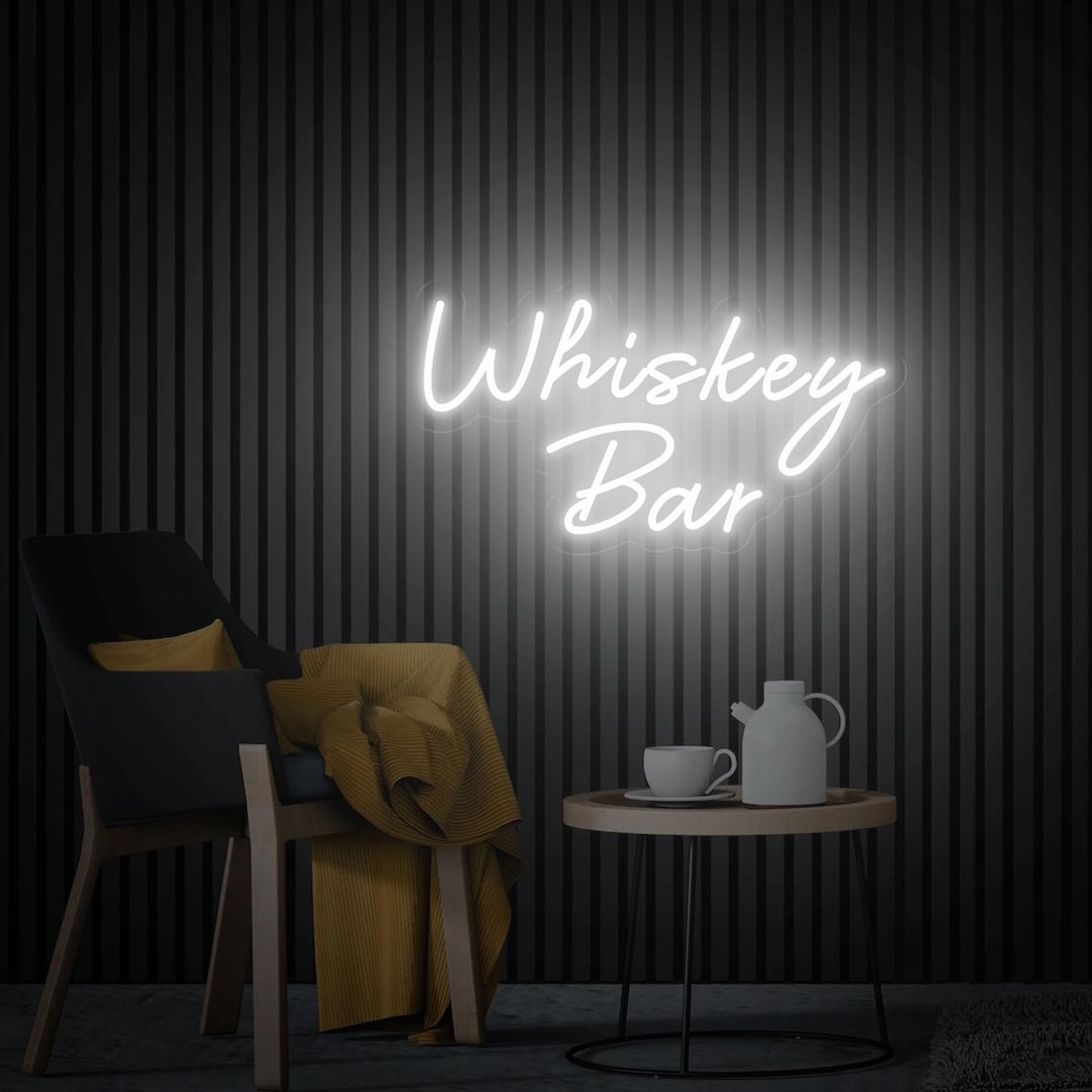 Whiskey Bar Neon Sign, Custom Whiskey Bar Led Neon Sign, Welcome Sign ...