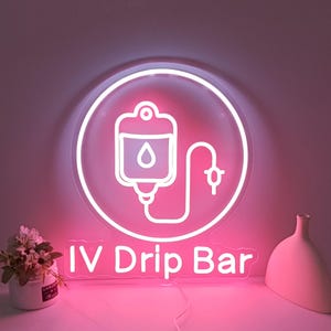 IV drip bar neon sign