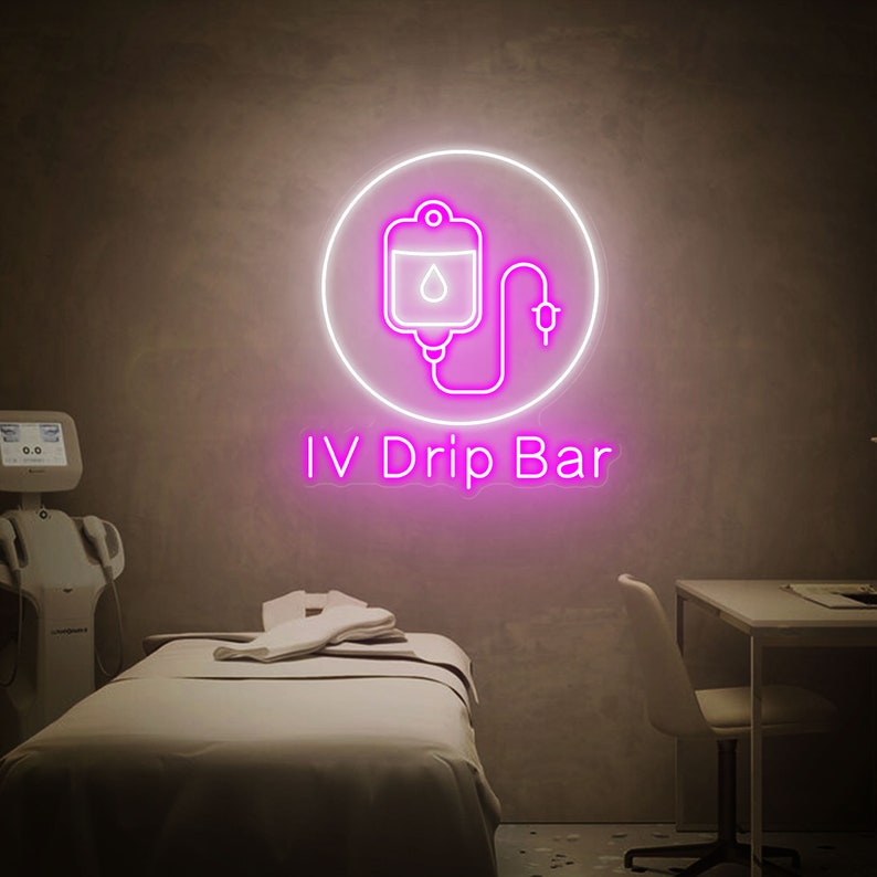 IV drip bar neon sign