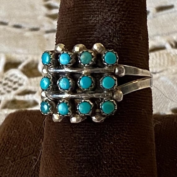 Sterling Silver Turquoise Snake Eye Ring