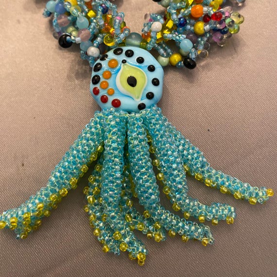 Artisan Crafted Glass Beads Necklace View 2