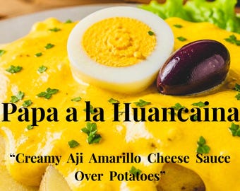 Ricetta Papa a la Huancaina PDF/ Antipasto peruviano/ Ricetta latina facile / Salsa Aji Amarillo