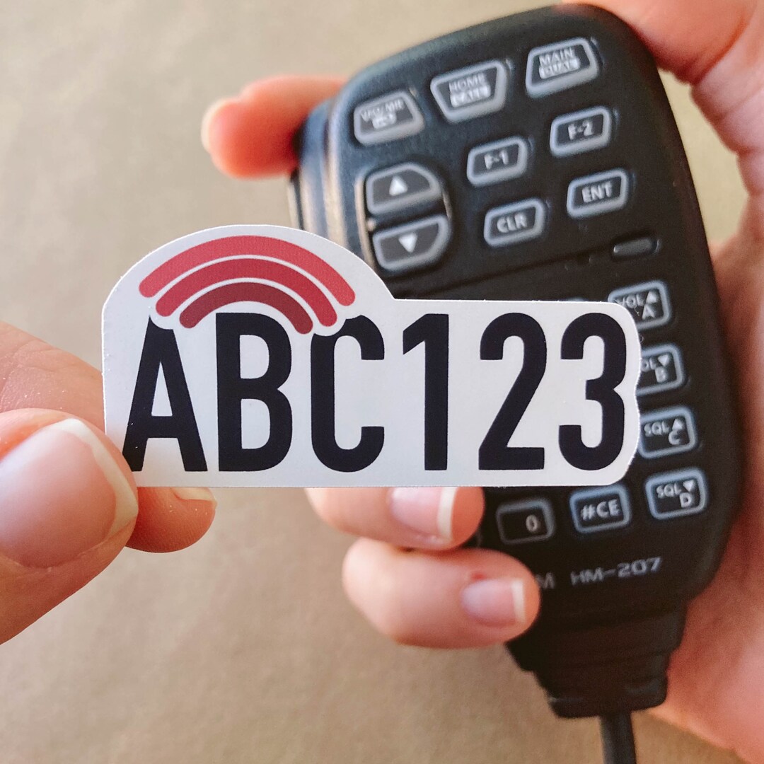Custom Ham Radio Call Sign Sticker - Etsy