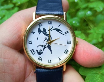 Horse watch, Printing/Graphic NOT Anglicanum, Unisex Watch, Metal Watch,Personalized Gift for Birthday, Anniversary & Festival