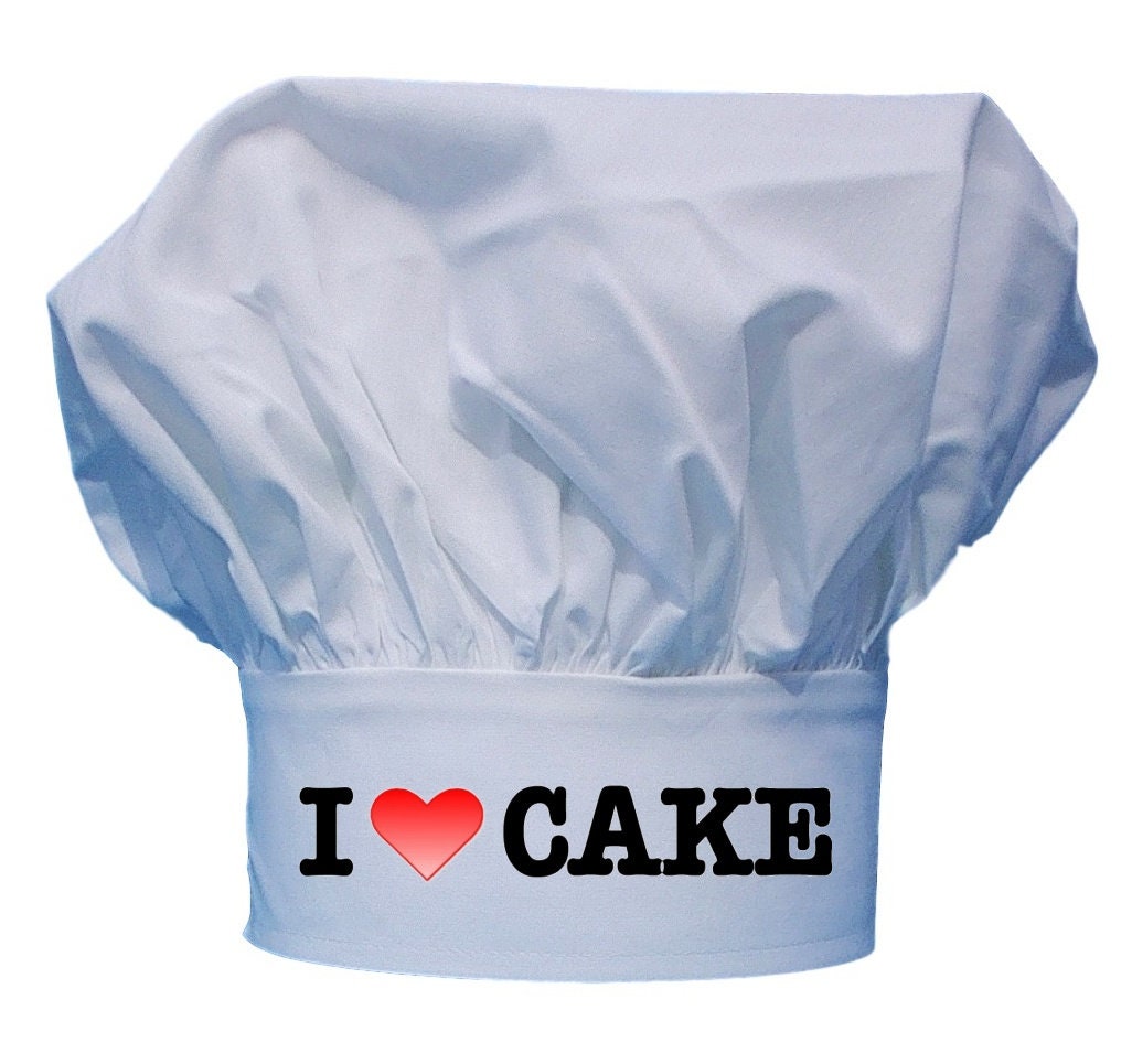 I Love Cake Chef Hats For Bakers Fully Adjustable Cute Toque Etsy