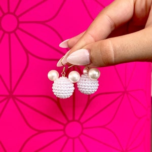 Pearl Mickey Earrings