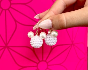 Pearl Mickey Earrings