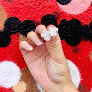 Mini Mickey Pearl Stud Earrings