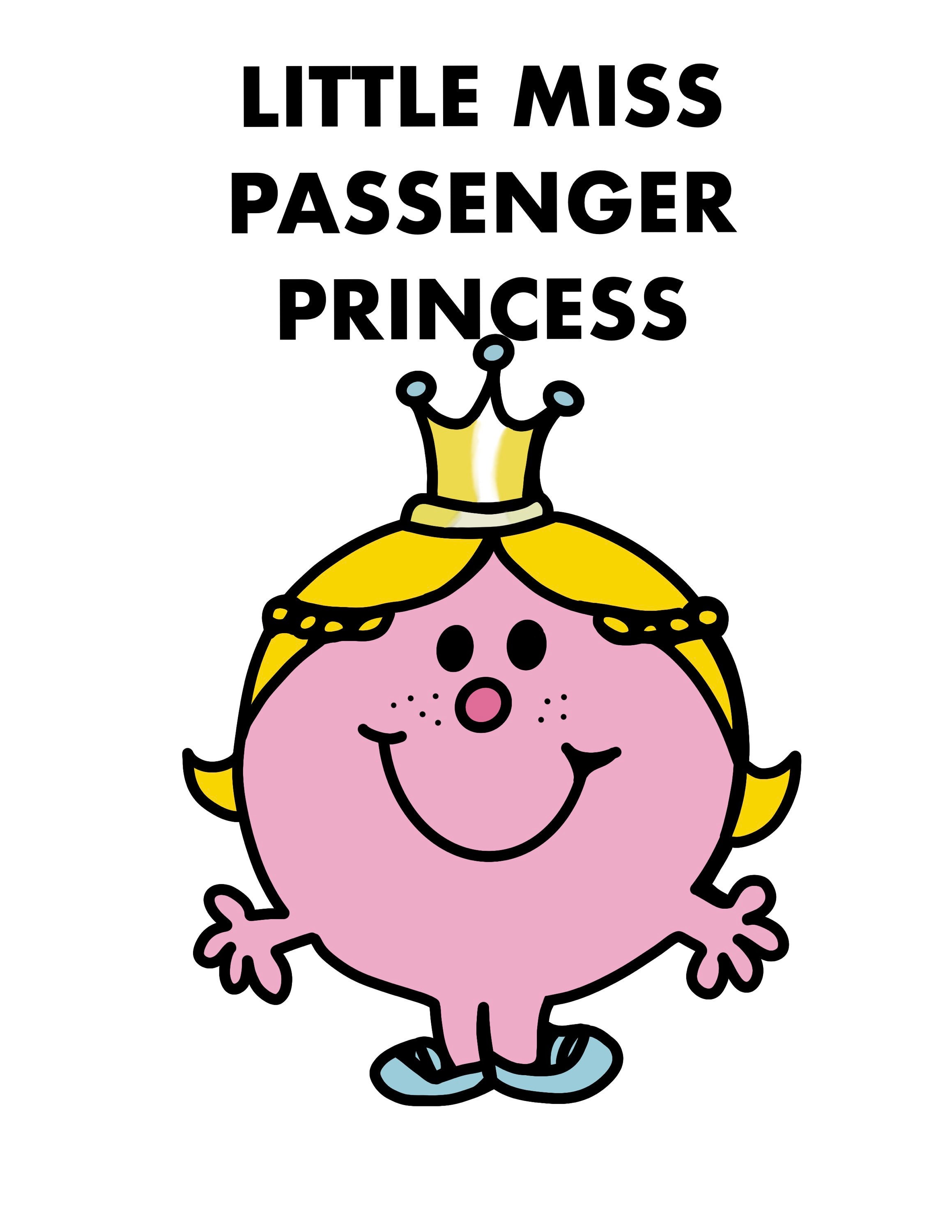 uberørt dækning biografi Mr. Men Little Miss Passenger Princess Vinyl Sticker - Etsy
