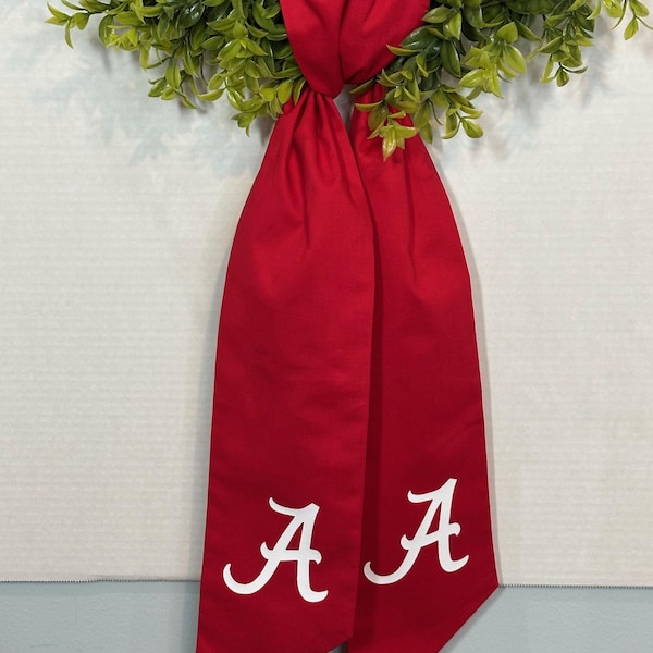 Alabama Wreath Sash, Scarf for Boxwood Wreath