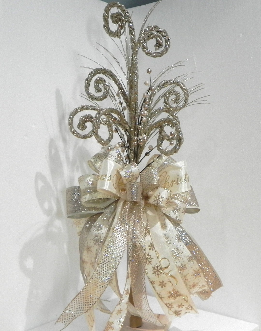 Gold Tree Topper Elegant Christmas Tree Topper Fancy Tree - Etsy