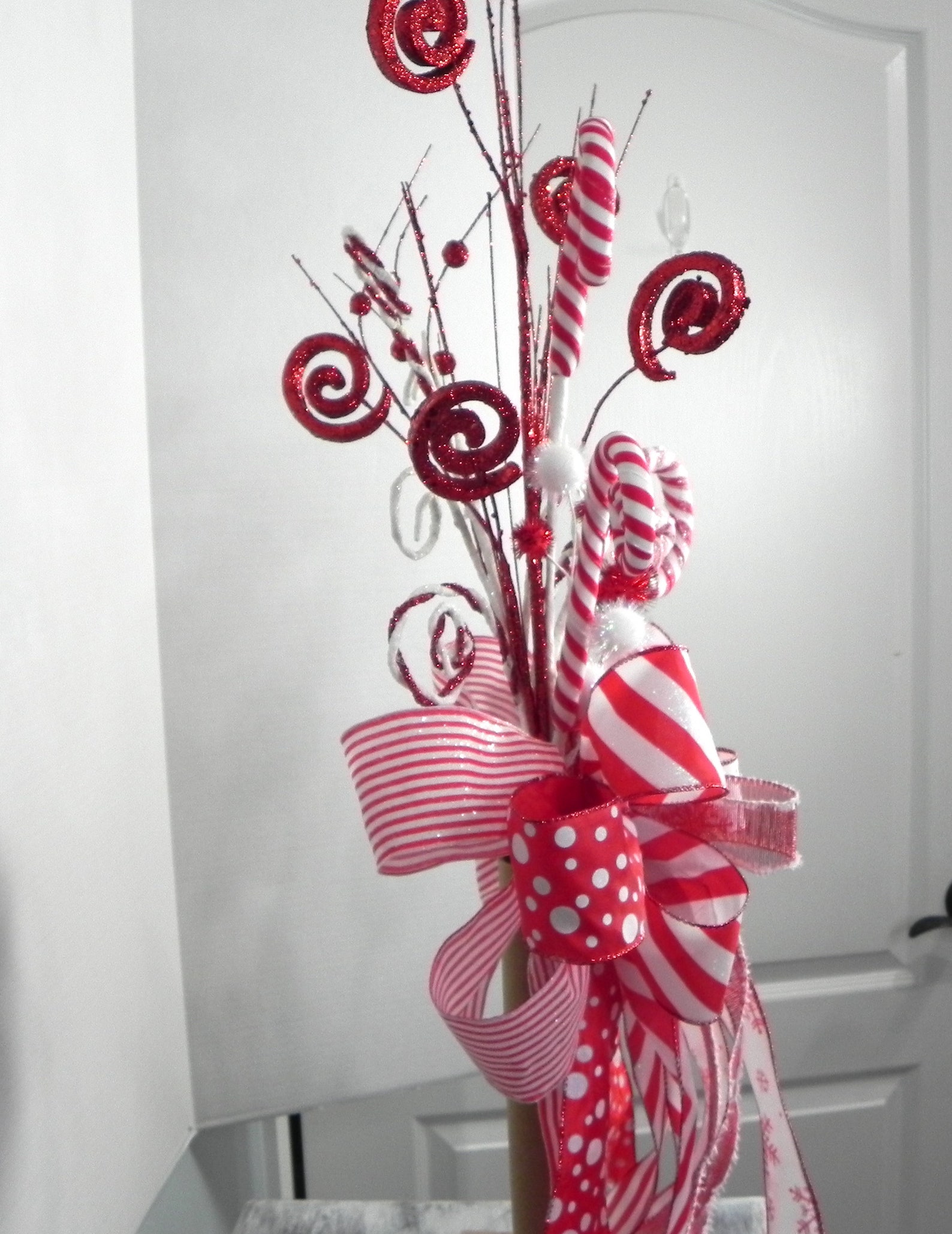 Candy Cane Tree Topper Candy Tree Topper Christmas Tree Etsy
