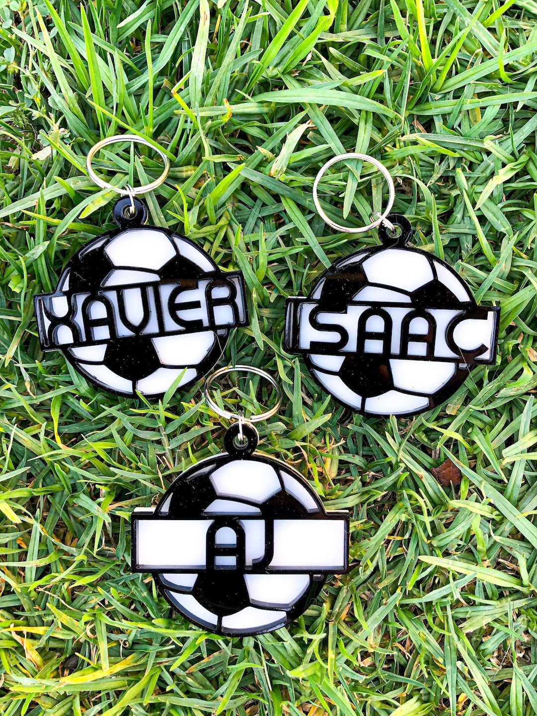 Sports Bag Tag Soccer Bag Name Tag Soccer Keychain Custom Etsy