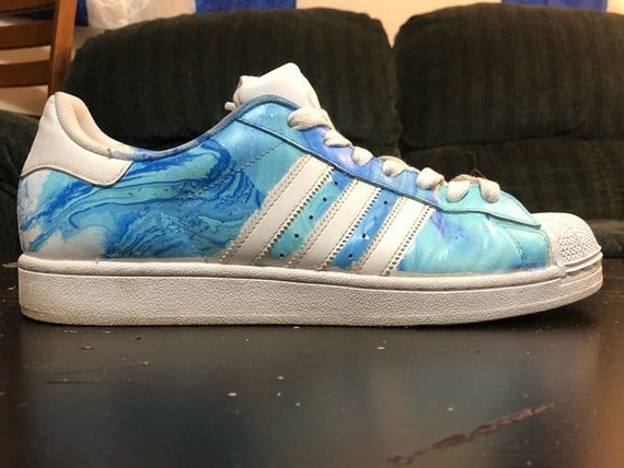 adidas superstar custom blue