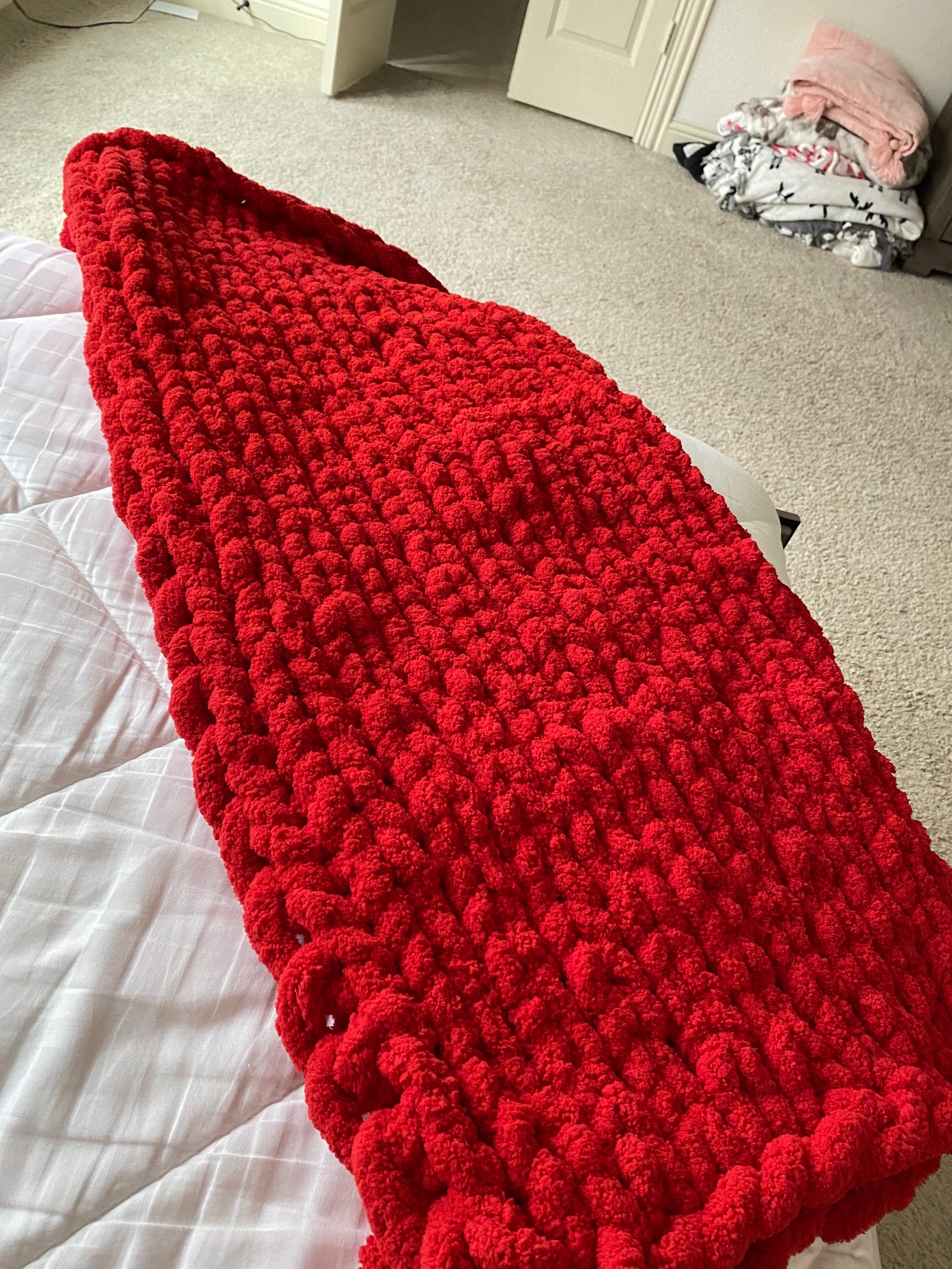 Chunky Knit Baby Blanket Etsy