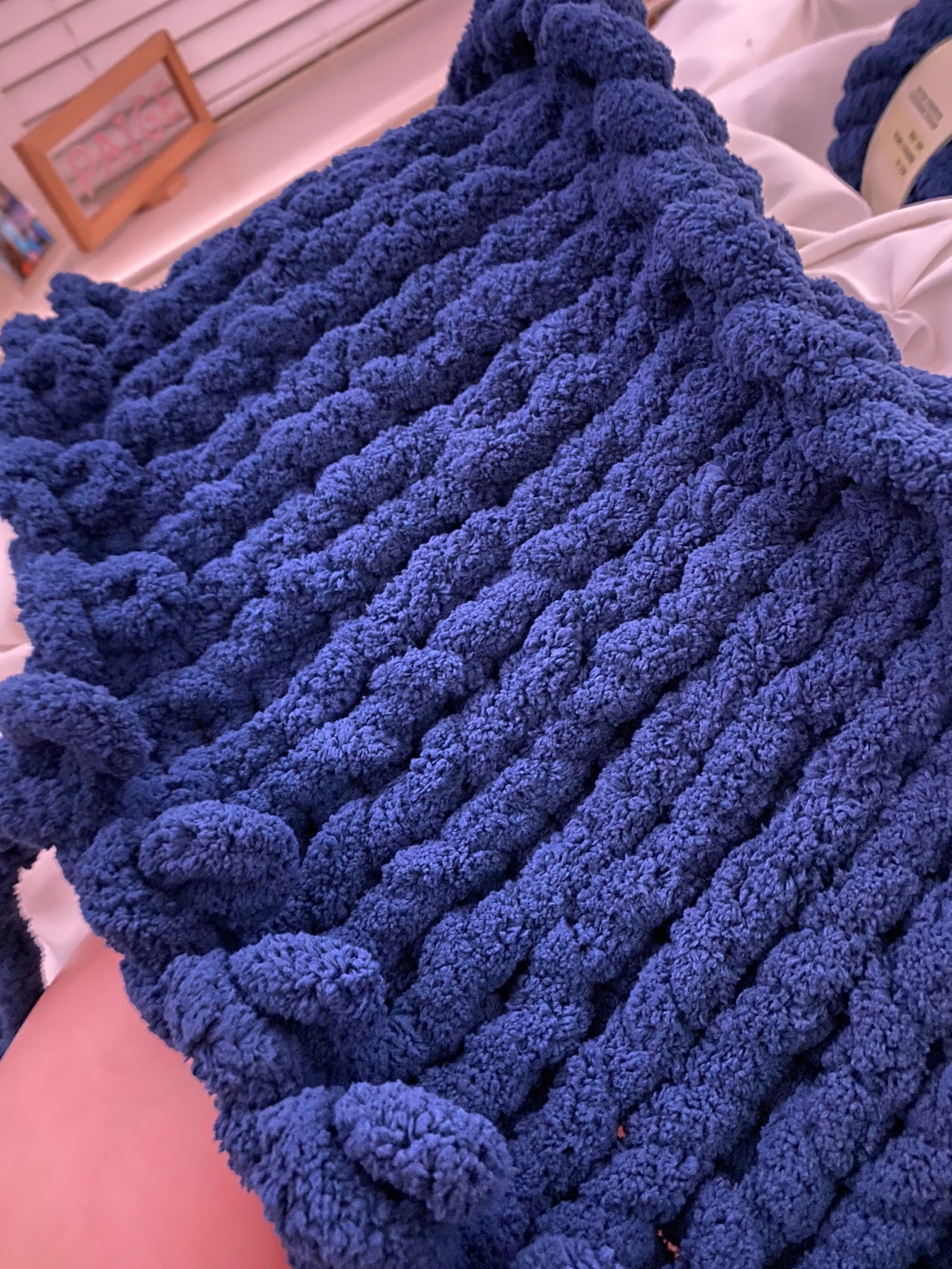 Chunky Knit Baby Blanket Etsy