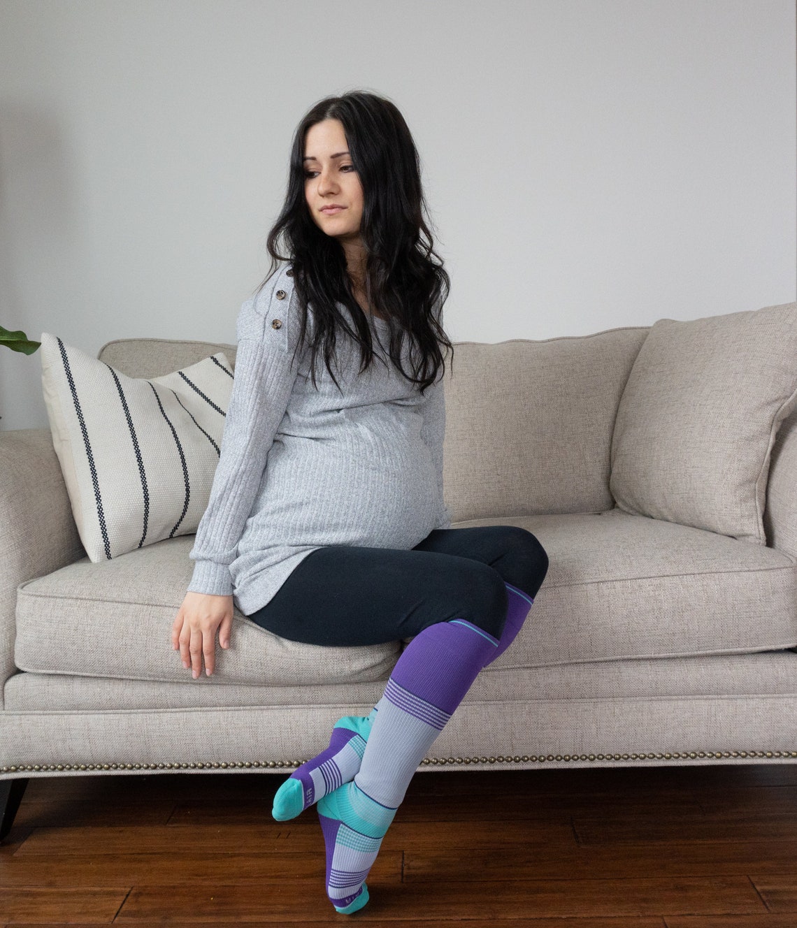 Maternity Compression Socks Pregnancy Stocking Fit Reduce Foot/leg Pain