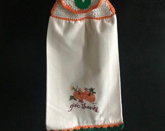 Give Thanks - Hanging Kitchen Towel