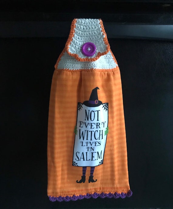 Halloween Crochet Hanging Kitchen Towel