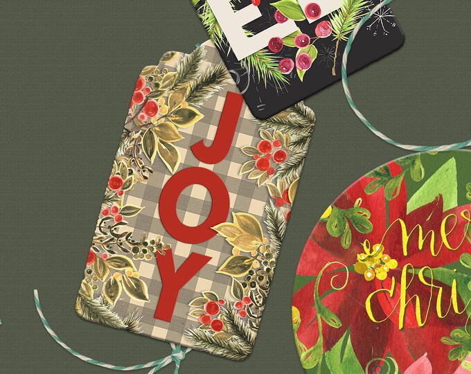 JOY Gift Tags Digital Download