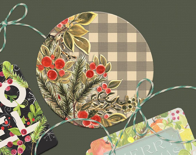 Holly Gift Tags Digital Download