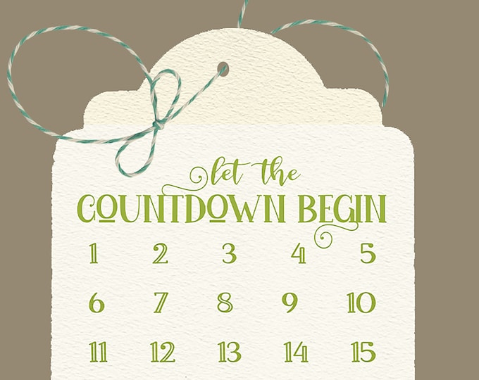 Christmas Countdown Gift Tag Digital Download