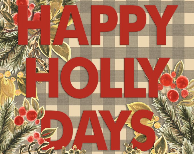 Digital Download Happy Holly Days Card