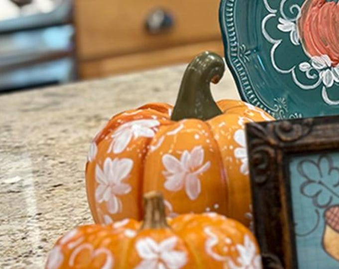 Large Painted Pumpkin