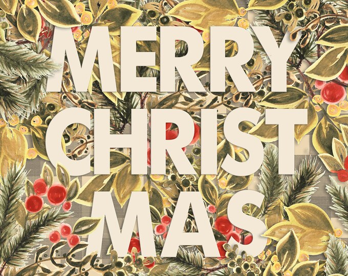 Digital Download Merry Christmas Card