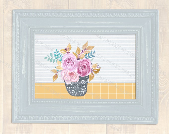 Pink Roses C Digital Art Print