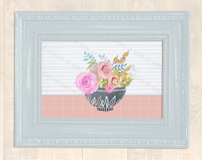 Pink Roses A Digital Art Print