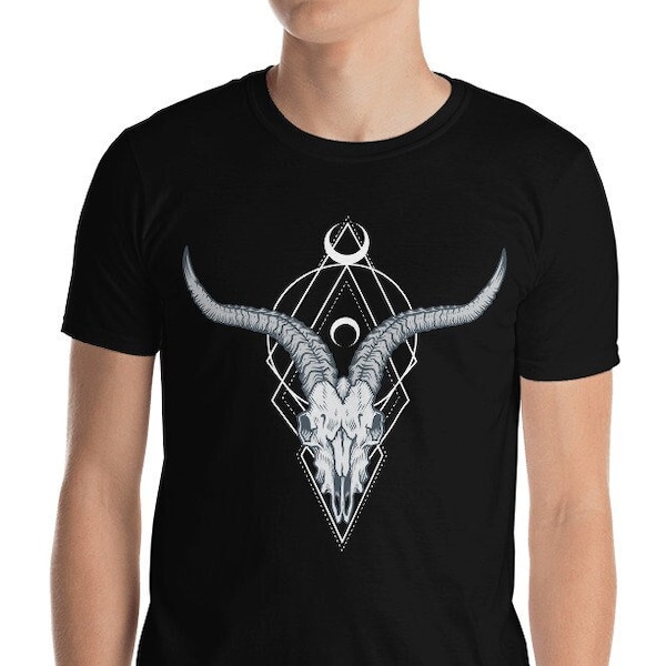 Goat Skull Baphomet Women’s Fitted T-shirt